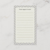 シェブロンのアポイントメントの名刺 予約カード (裏面)