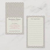 シェブロンのアポイントメントの名刺 予約カード (正面/裏面)