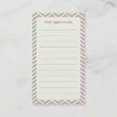 シェブロンのアポイントメントの名刺 予約カード (裏面)