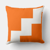 シェブロンのオレンジおよび白 クッション (裏面)