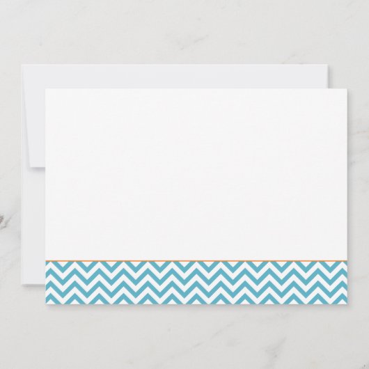 シェブロンのカボチャ秋の男の子のベビーシャワーの招待状 招待状 (裏面)