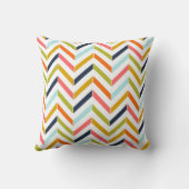 シェブロンのカラフルな枕 クッション (裏面)