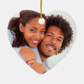 シェブロンのグラデーションなスタイル! 結婚式海軍 セラミックオーナメント (裏面)