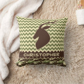 シェブロンのシカの木びき台のカムフラージュは個人化なります クッション (ブランケット)