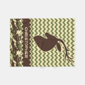 シェブロンのシカの木びき台のカムフラージュは名前を加えます フリースブランケット (正面(横))