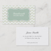シェブロンのジグザグパターンのエレガントなメーキャップアーティスト 名刺 (正面/裏面)