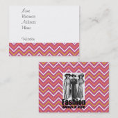 シェブロンのスタイルの1900年代の女性で常に作って下さい 名刺 (正面/裏面)