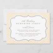 シェブロンのストライプの驚きのパーティの招待状 招待状 (正面)