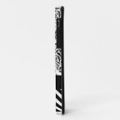 シェブロンのダマスク織デザイナー黒|の白 Case-Mate iPhoneケース (裏面/左)