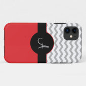 シェブロンのデザインの灰色の黒い赤iPhone5の箱 Case-Mate iPhoneケース (裏面(横))