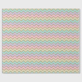 シェブロンのパステル調の包装紙 ラッピングペーパー (フラット)