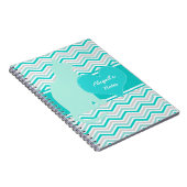 シェブロンのパーソナライズなノートの猫そしてハート ノートブック (右側)