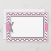 シェブロンのピンクのフクロウおよびプリントは感謝していしています サンキューカード (裏面)