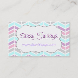 シェブロンのヘリンボンパステル調の名刺 名刺