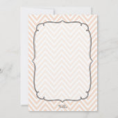 シェブロンのベビーの写真はメッセージカード感謝していしています ノートカード (裏面)