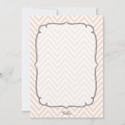 シェブロンのベビーの写真はメッセージカード感謝していしています ノートカード (裏面)