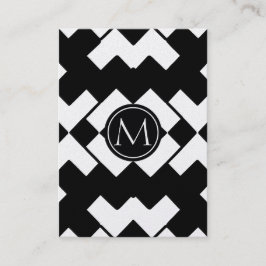 シェブロンのモダンのモノグラム 名刺