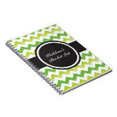 シェブロンのライムのノート ノートブック (右側)