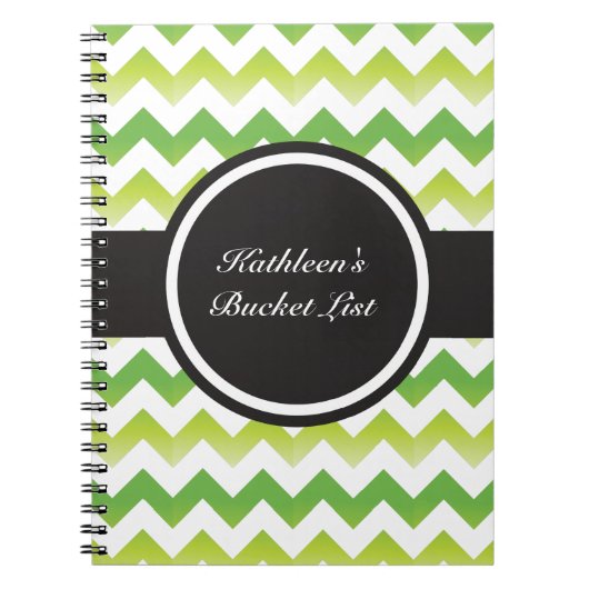 シェブロンのライムのノート ノートブック (正面)