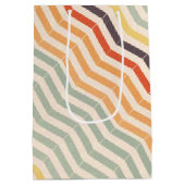 シェブロンの中立ジグザグ形は縞で飾ります ミディアムペーパーバッグ (裏面)