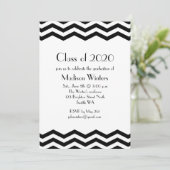 シェブロンの卒業式招待状 招待状 (スタンド正面)