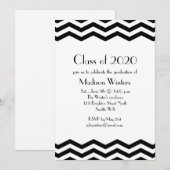 シェブロンの卒業式招待状 招待状 (正面/裏面)