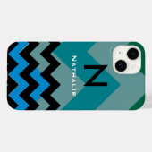 シェブロンの名前入りなモダン Case-Mate iPhoneケース (裏面 (横))