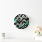 シェブロンの排除II ラウンド壁時計 (ホーム)