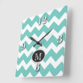 シェブロンの柱時計 スクエア壁時計 (傾斜)