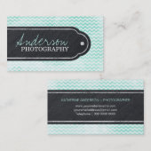 シェブロンの水彩画の名刺 名刺 (正面/裏面)