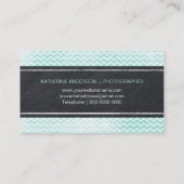 シェブロンの水彩画の名刺 名刺 (裏面)