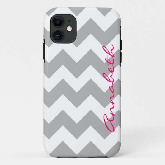 シェブロンの灰色のiPhone 5 Case mate Case-Mate iPhoneケース (裏面)