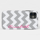 シェブロンの灰色のiPhone 5 Case mate Case-Mate iPhoneケース (裏面(横))