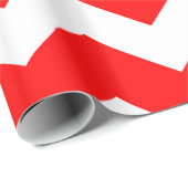 シェブロンの熱く赤い包装紙 ラッピングペーパー (ロールコーナー)