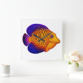 シェブロンの独特の味礁の魚の柱時計 スクエア壁時計 (ホーム)