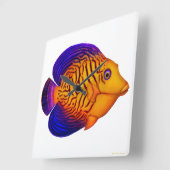 シェブロンの独特の味礁の魚の柱時計 スクエア壁時計 (傾斜)