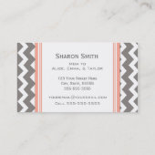 シェブロンの珊瑚の灰色のレトロのお母さんのテレホンカード 名刺 (裏面)