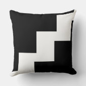 シェブロンの白黒トスの枕 クッション (裏面)