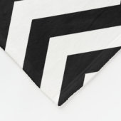 シェブロンの白黒毛布 フリースブランケット (角)