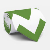 シェブロンの緑のレトロのカラフルでモダンなジグザグ形 ネクタイ (ロール)