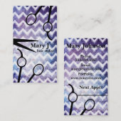 シェブロンの美容師のモダンなグランジなはさみのせん断 予約カード (正面/裏面)