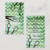 シェブロンの美容師のモダンなグランジなはさみのせん断 予約カード (正面/裏面)