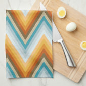 シェブロンの背景パターン キッチンタオル (四つ折り)