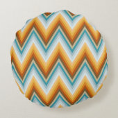 シェブロンの背景パターン ラウンドクッション (裏面)