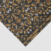 シェブロンの花のペイズリーの線条細工のジグザグ形の花 薄葉紙 (詳細)