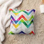 シェブロンの虹の枕 クッション (ブランケット)