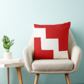 シェブロンの赤と白のトスの枕 クッション (椅子)