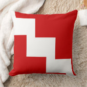 シェブロンの赤と白のトスの枕 クッション (ブランケット)