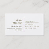 シェブロンの金ゴールドおよび黒 名刺 (裏面)