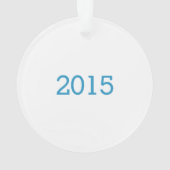 シェブロンの青いダンサーのパーソナライズなオーナメント オーナメント (裏面)